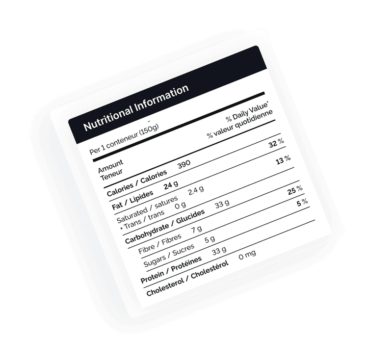 nutritional information